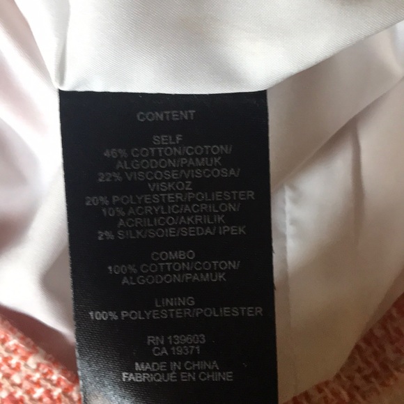 NWT 4.collective White/Coral Tweed Sheath Dress, 8 - Picture 7 of 7